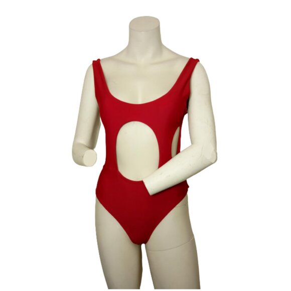 Women Red One Piece Swimsuit - Picture 1 of 1